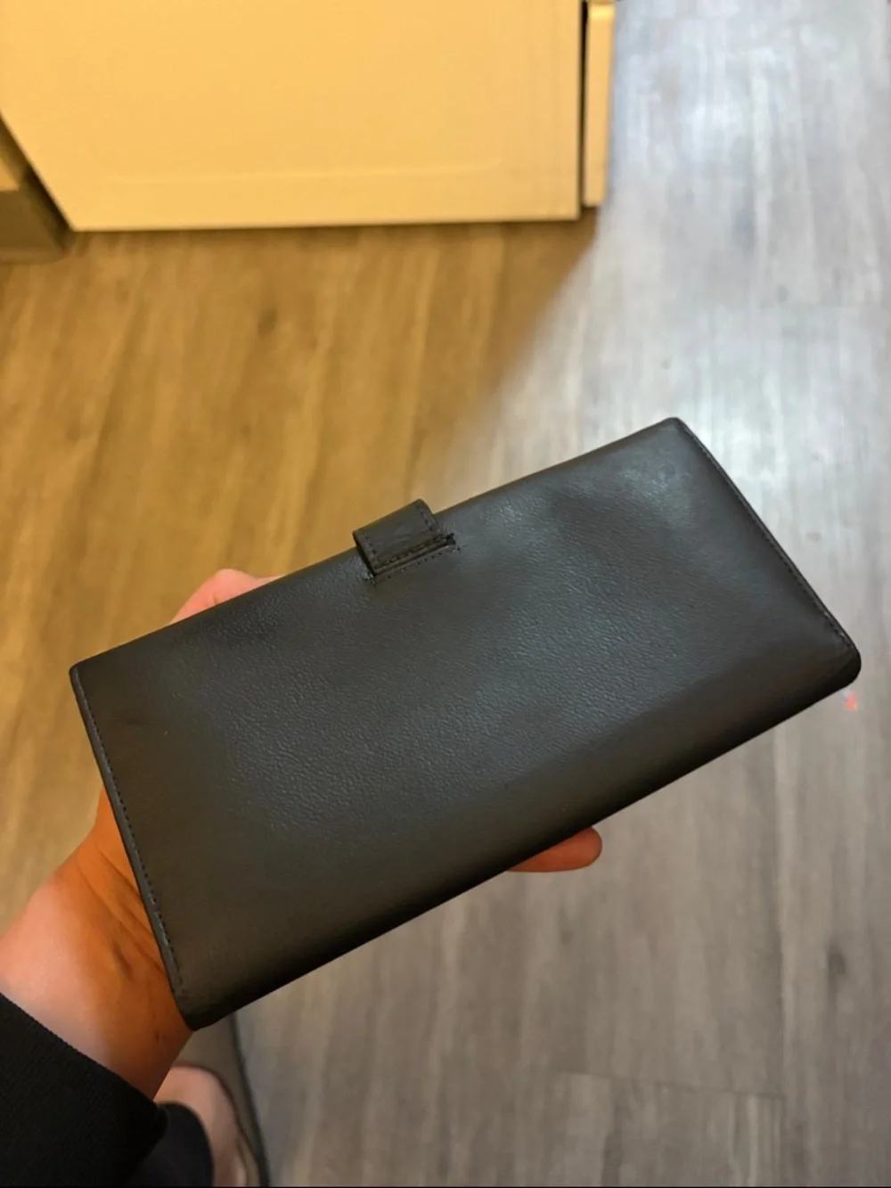 Yves Saint Laurent black Leather continental Wallet with silver hardware - Picture 7 of 10